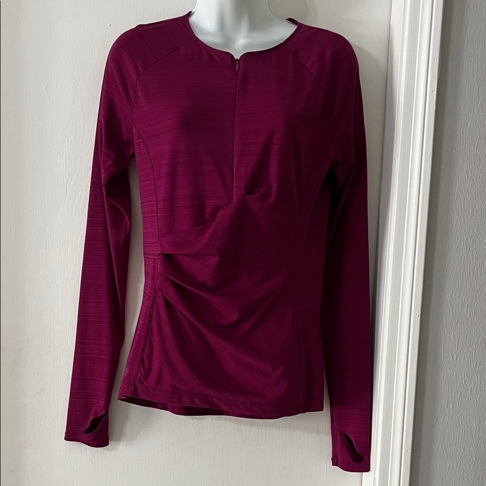 Athleta Deep fuscia Long Sleeve Top - Picture 2 of 9
